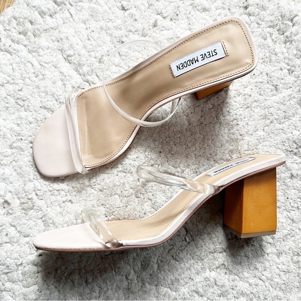 Steve Madden: Slip On See Through Strap Square He… - image 1